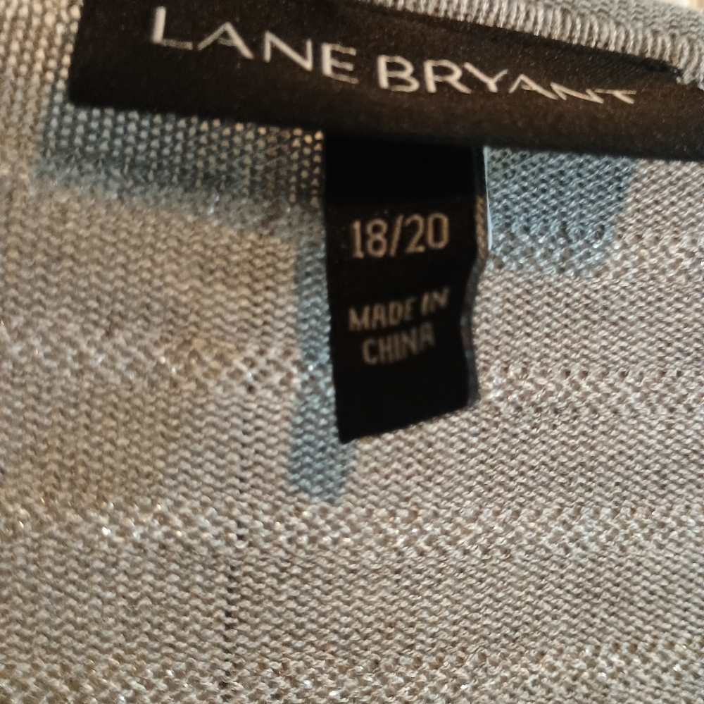 Lane Bryant‎ Women's 2XL Gray White Striped Knit Sweater Plus Size 18/20... - Picture 6 of 13